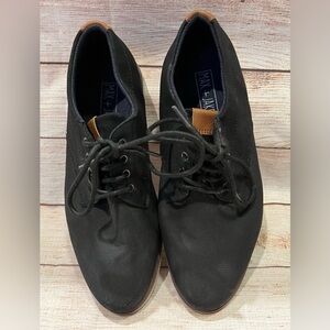 Men’s Max and Jake dress shoes, black with brown accents, size 7